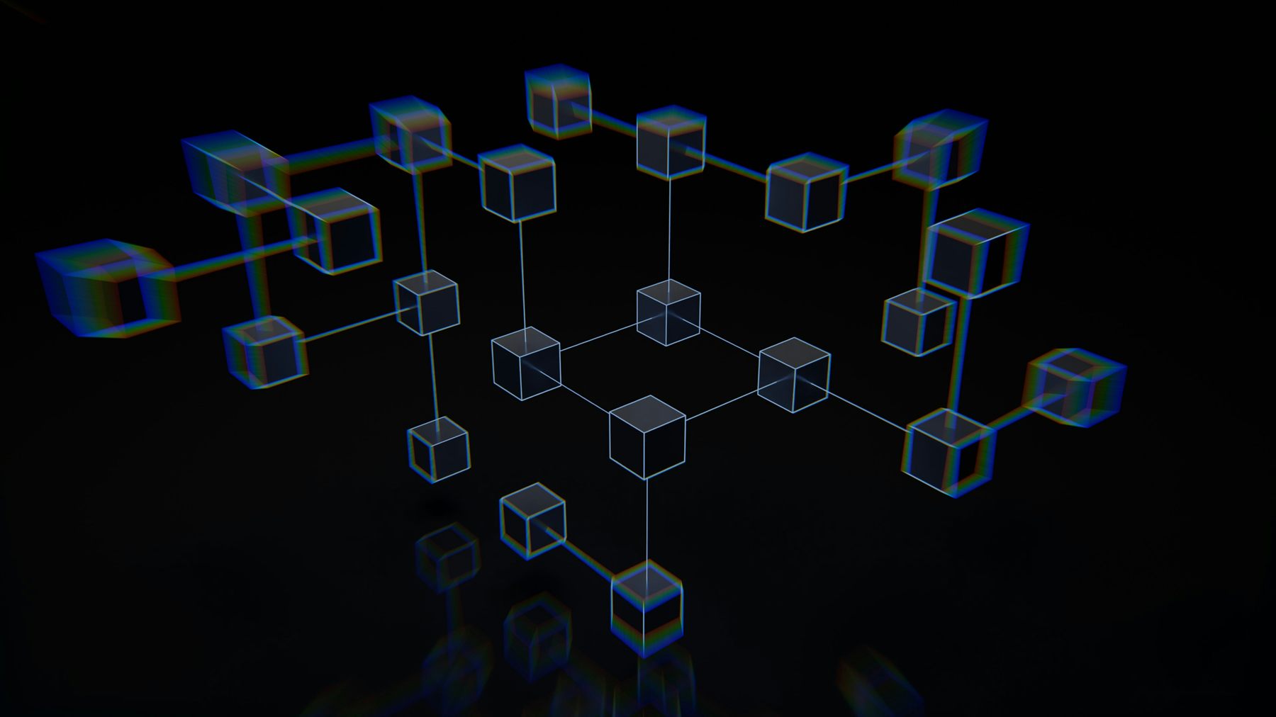 Abstract blockchain network technology visual